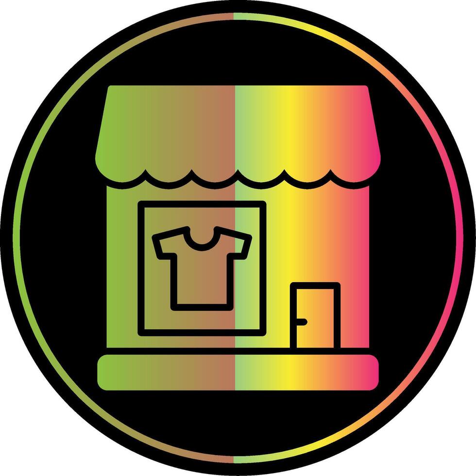 Kleidung Geschäft Glyphe fällig Farbe Symbol Design vektor