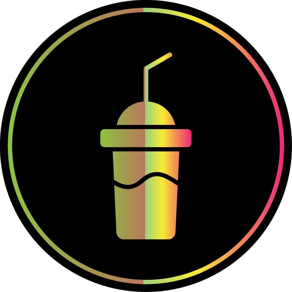 Milchshake Glyphe fällig Farbe Symbol Design vektor