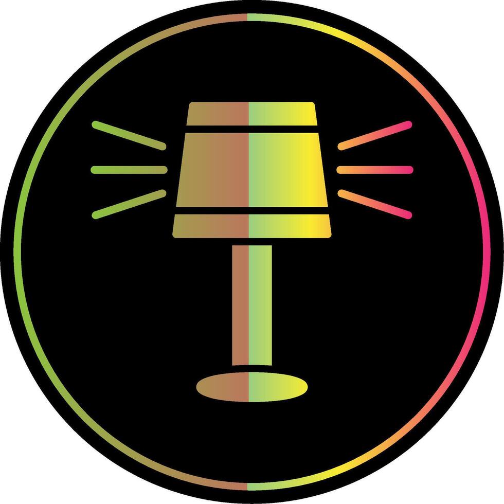 Lampe Glyphe fällig Farbe Symbol Design vektor