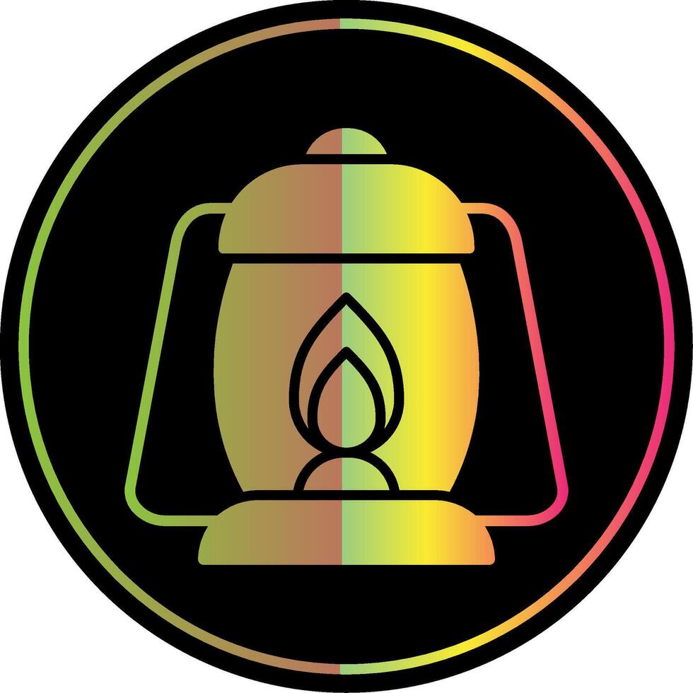 Lampen Glyphe fällig Farbe Symbol Design vektor