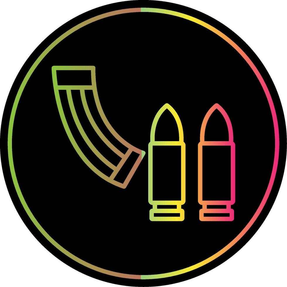 ammunition linje lutning på grund av Färg ikon design vektor