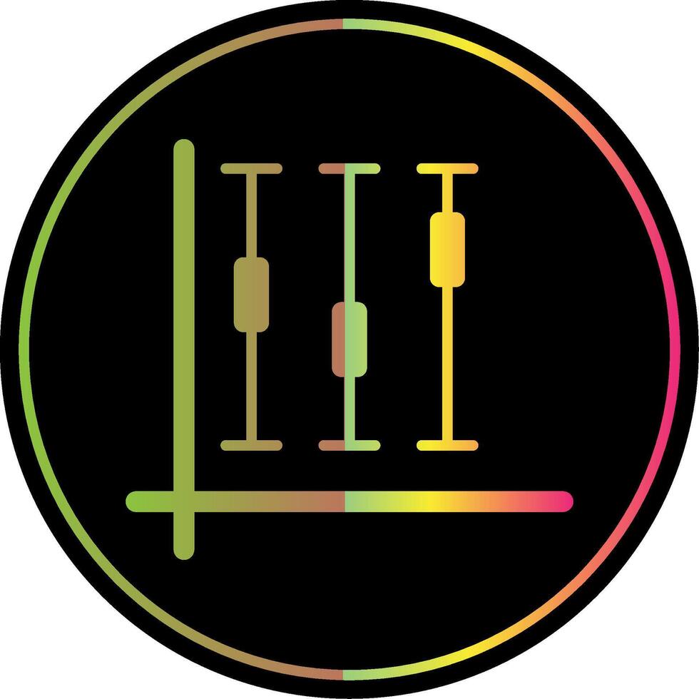 Box Handlung Glyphe fällig Farbe Symbol Design vektor