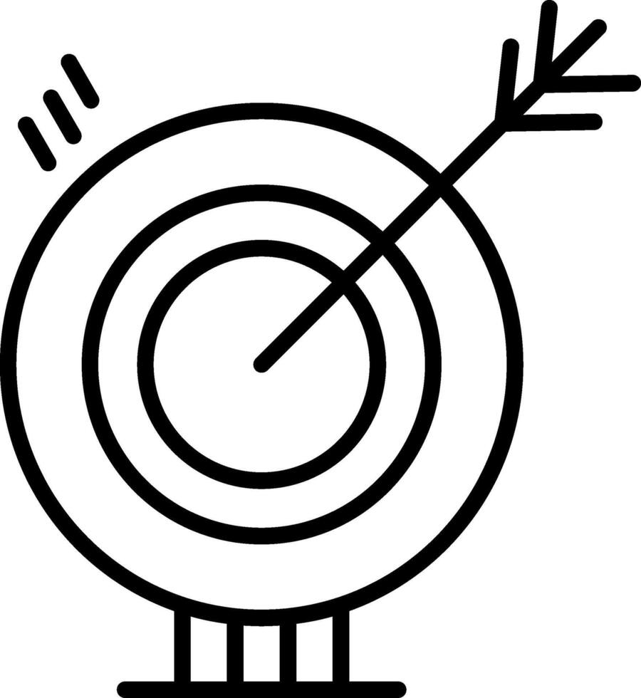 Ziel Linie Gradient Kreis Symbol vektor