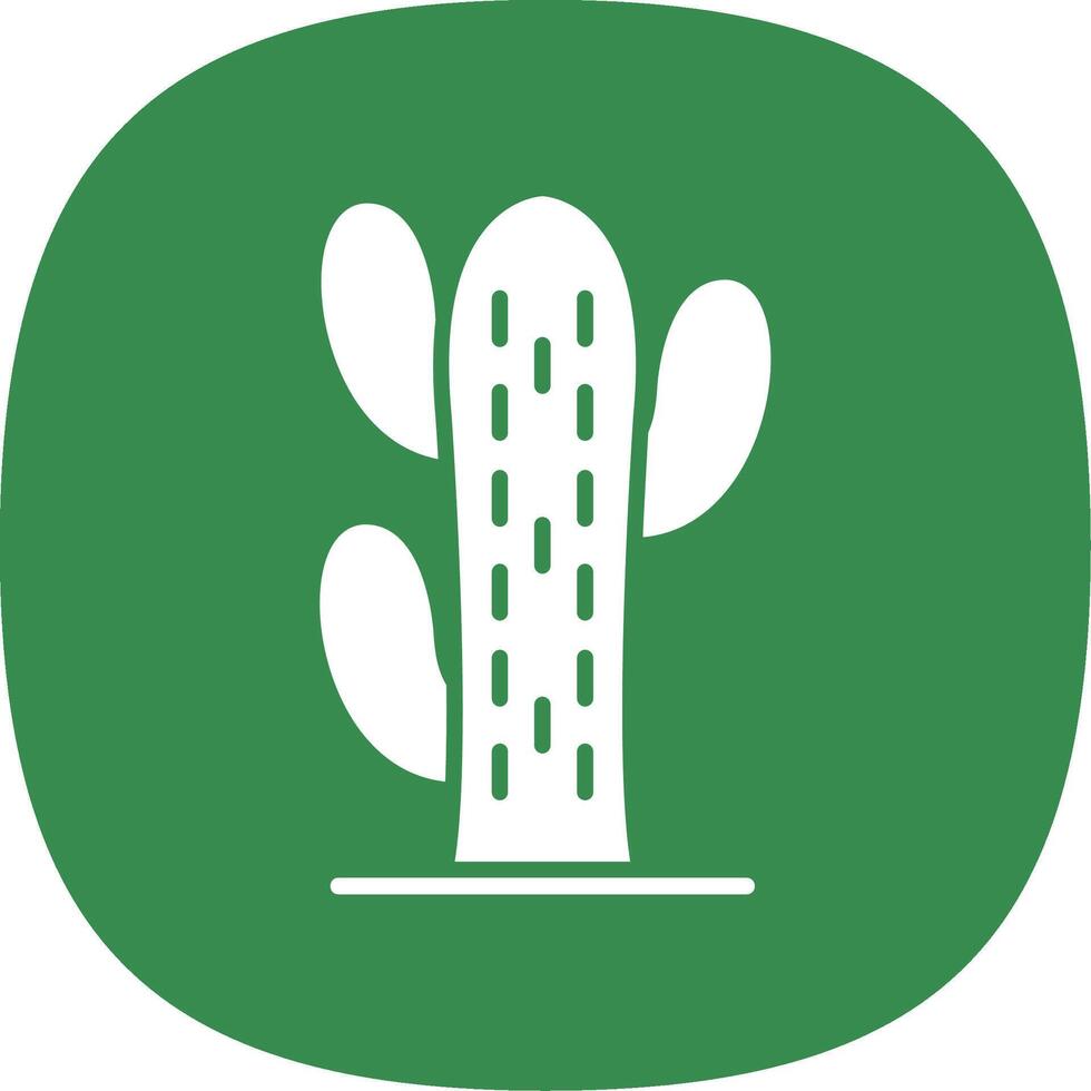kaktusar glyf kurva ikon design vektor