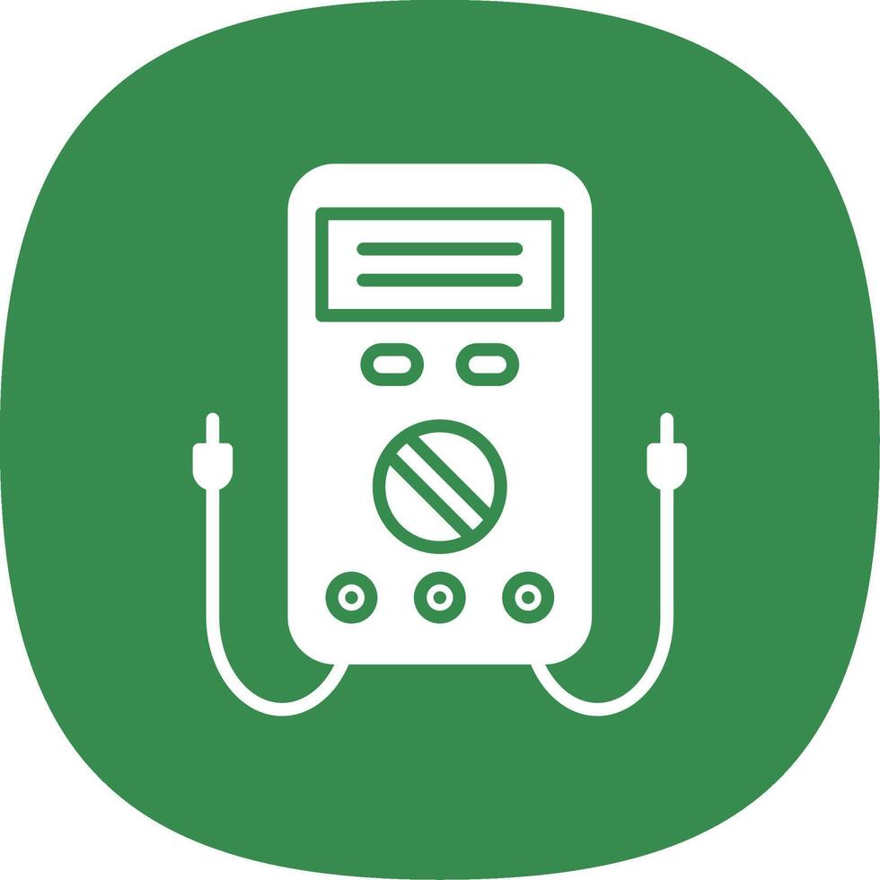 Multimeter Glyphe Kurve Symbol Design vektor