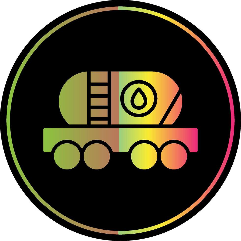 Öl Panzer Glyphe fällig Farbe Symbol Design vektor