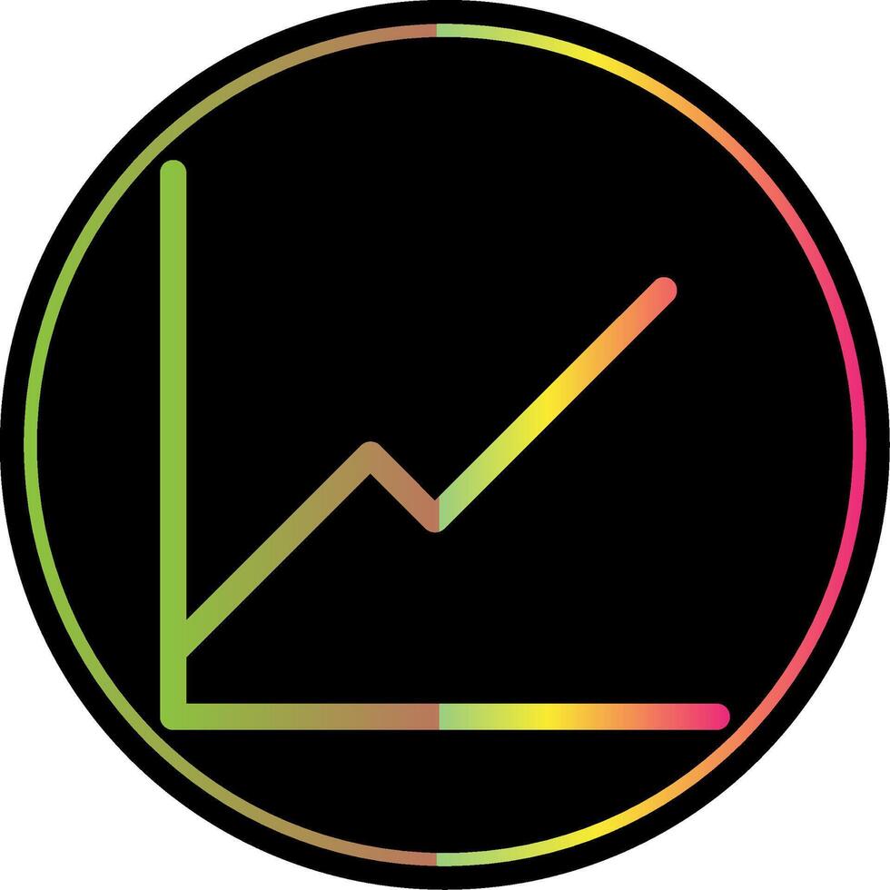 linje cirkel mång cirkel Diagram glyf på grund av Färg ikon design vektor