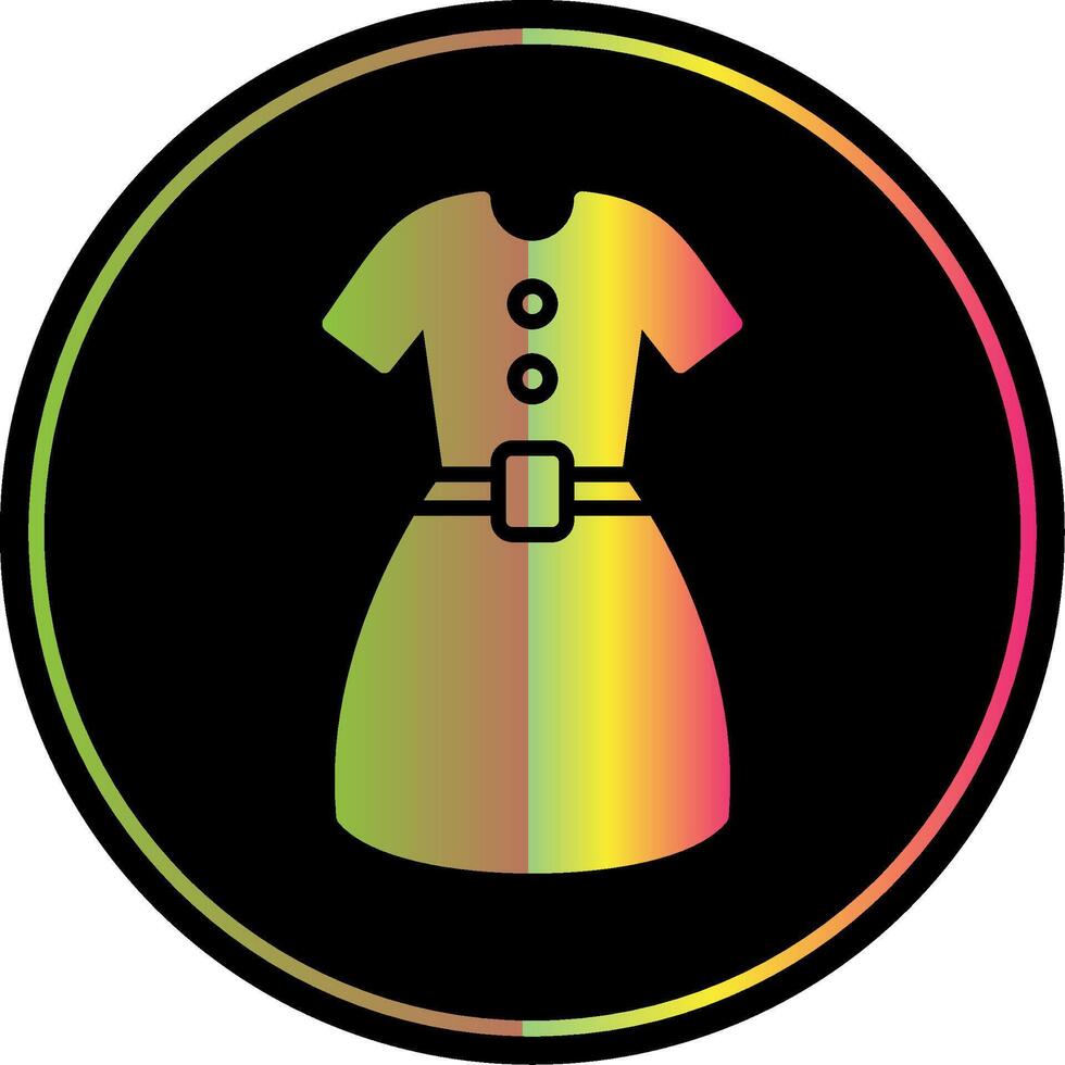 Kleid Glyphe fällig Farbe Symbol Design vektor