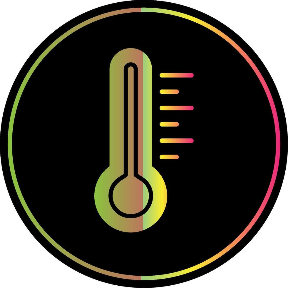 Thermometer Glyphe fällig Farbe Symbol Design vektor