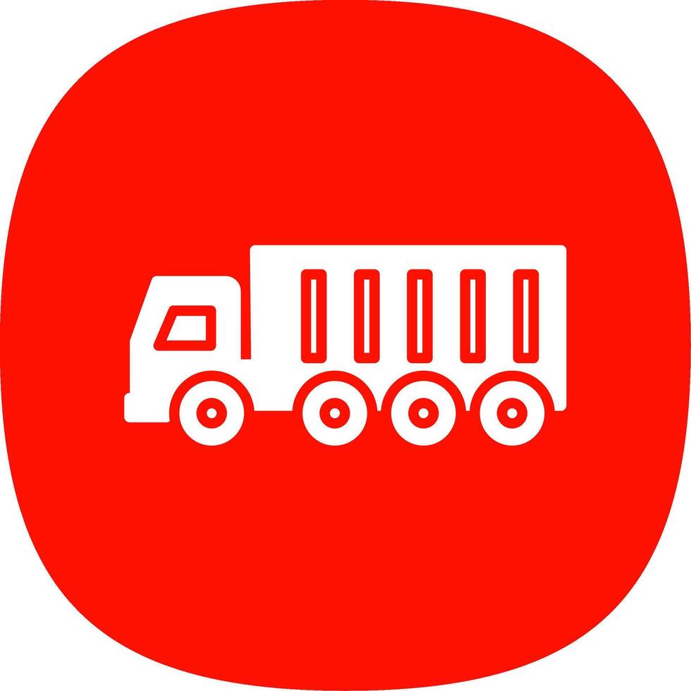 LKW Glyphe Kurve Symbol Design vektor