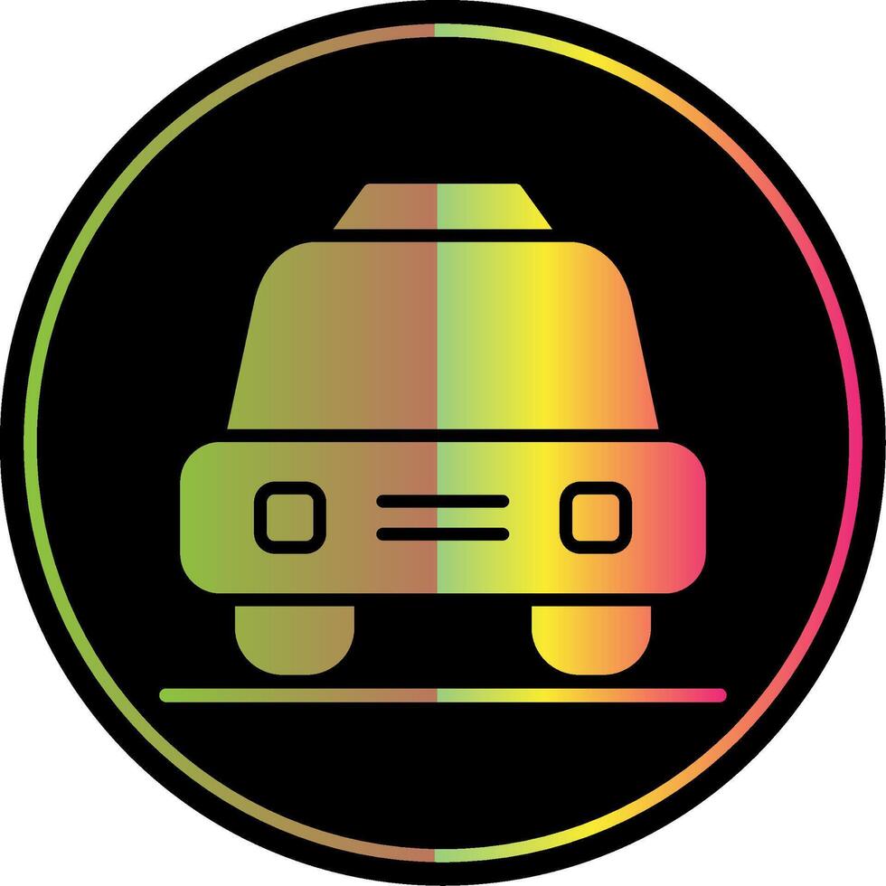 Taxi Glyphe fällig Farbe Symbol Design vektor