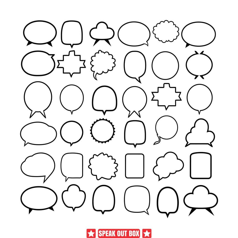 ausdrucksvoll Austausch sprechen aus Box Grafik vektor