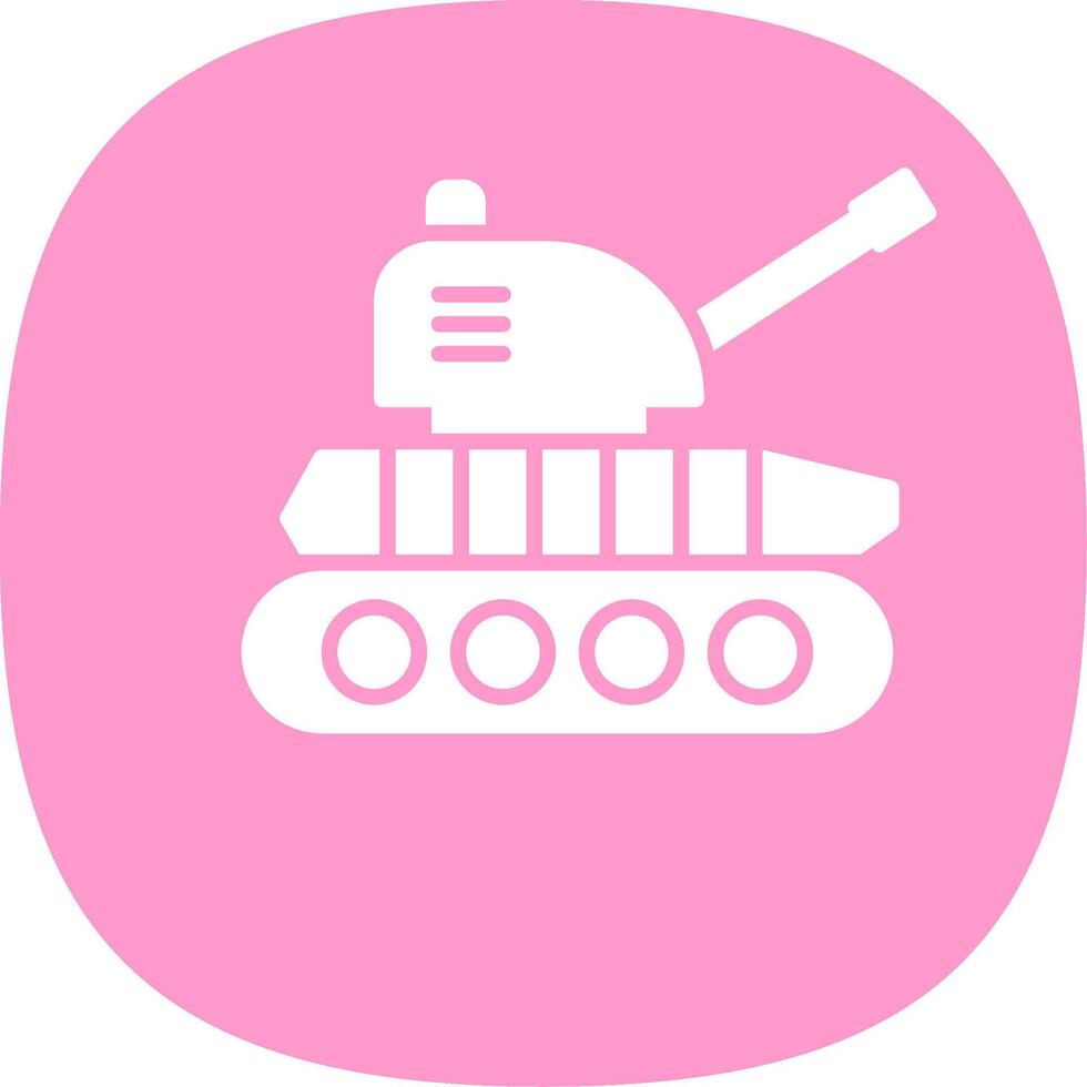 tank glyf kurva ikon design vektor