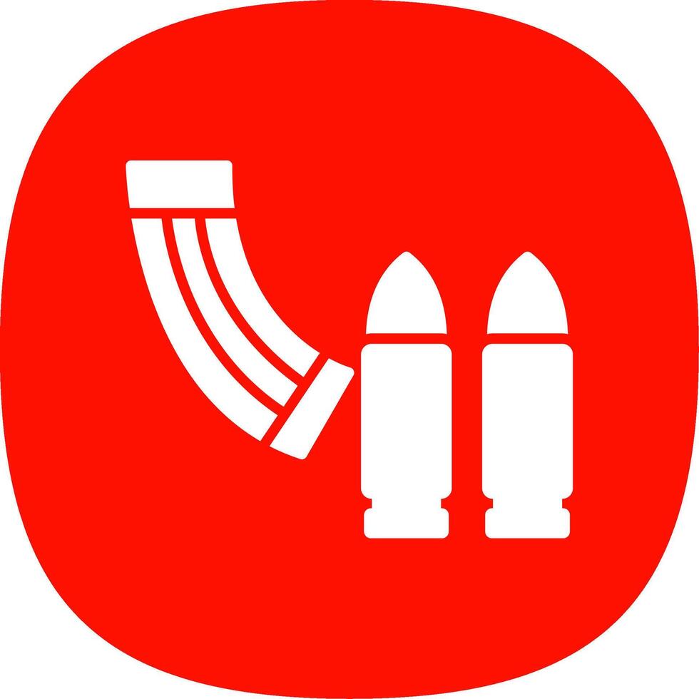 ammunition glyf kurva ikon design vektor