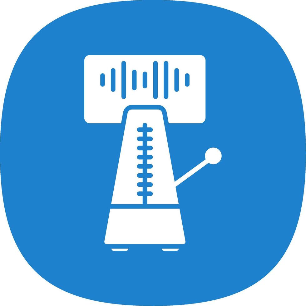 metronom glyf kurva ikon design vektor