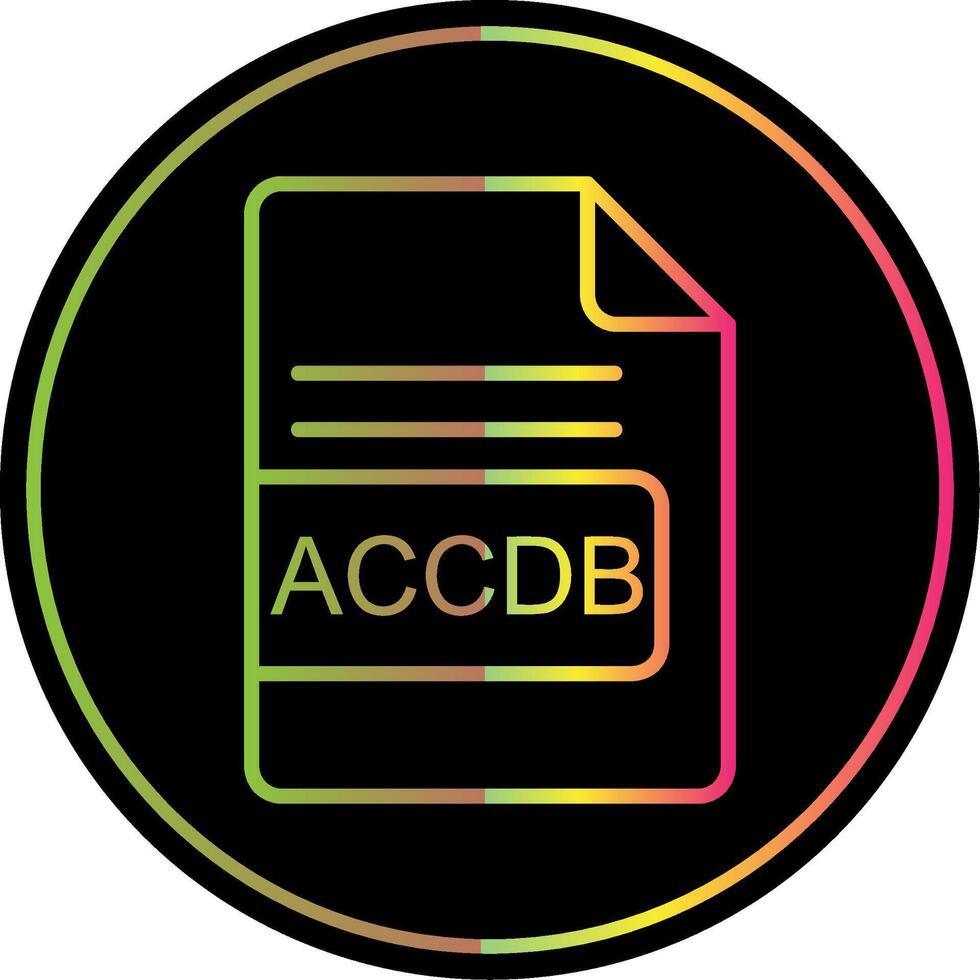 accdb fil formatera linje lutning på grund av Färg ikon design vektor