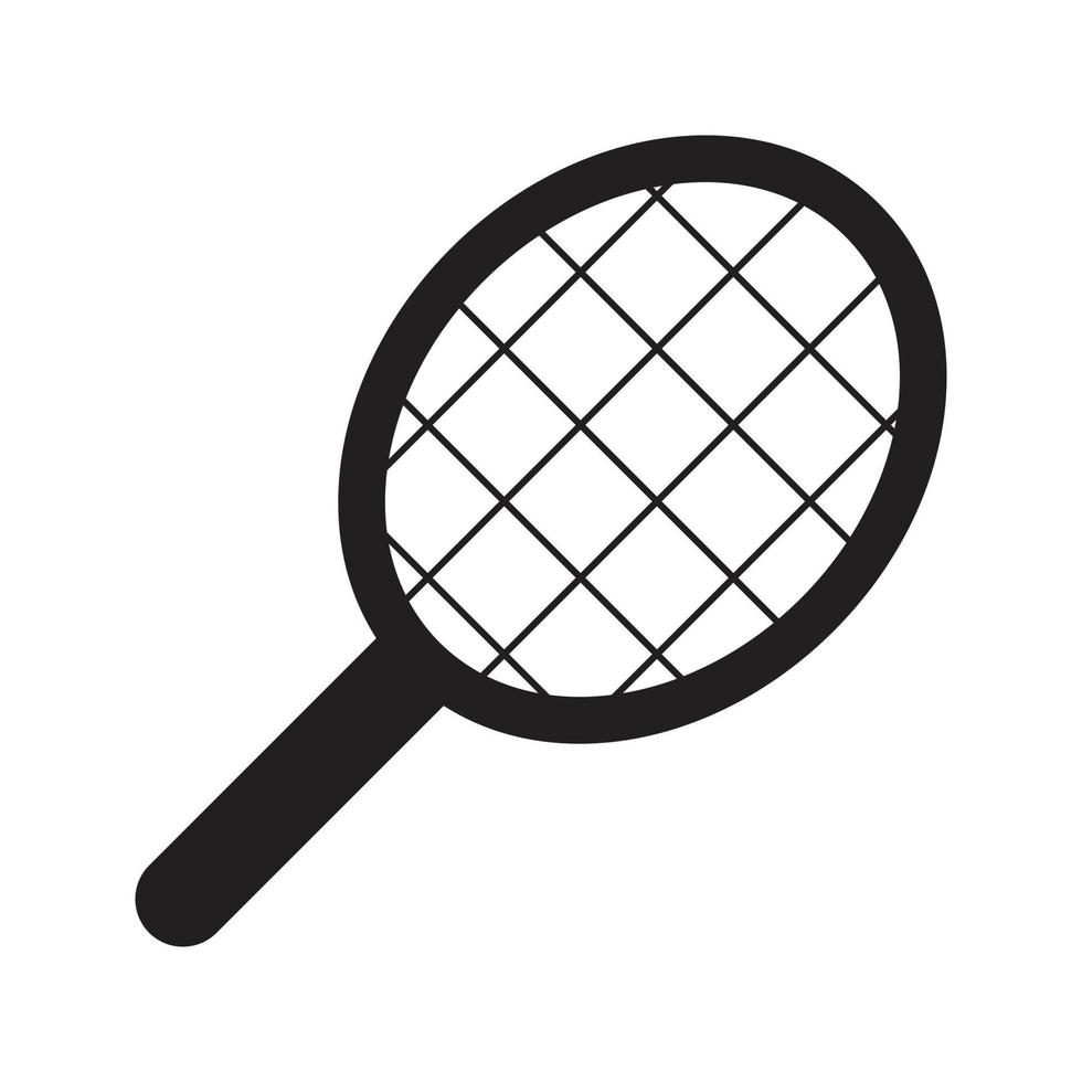 Tennis Badminton Schläger Symbol Vektorlinie für Web, Präsentation, Logo, Symbolsymbol vektor