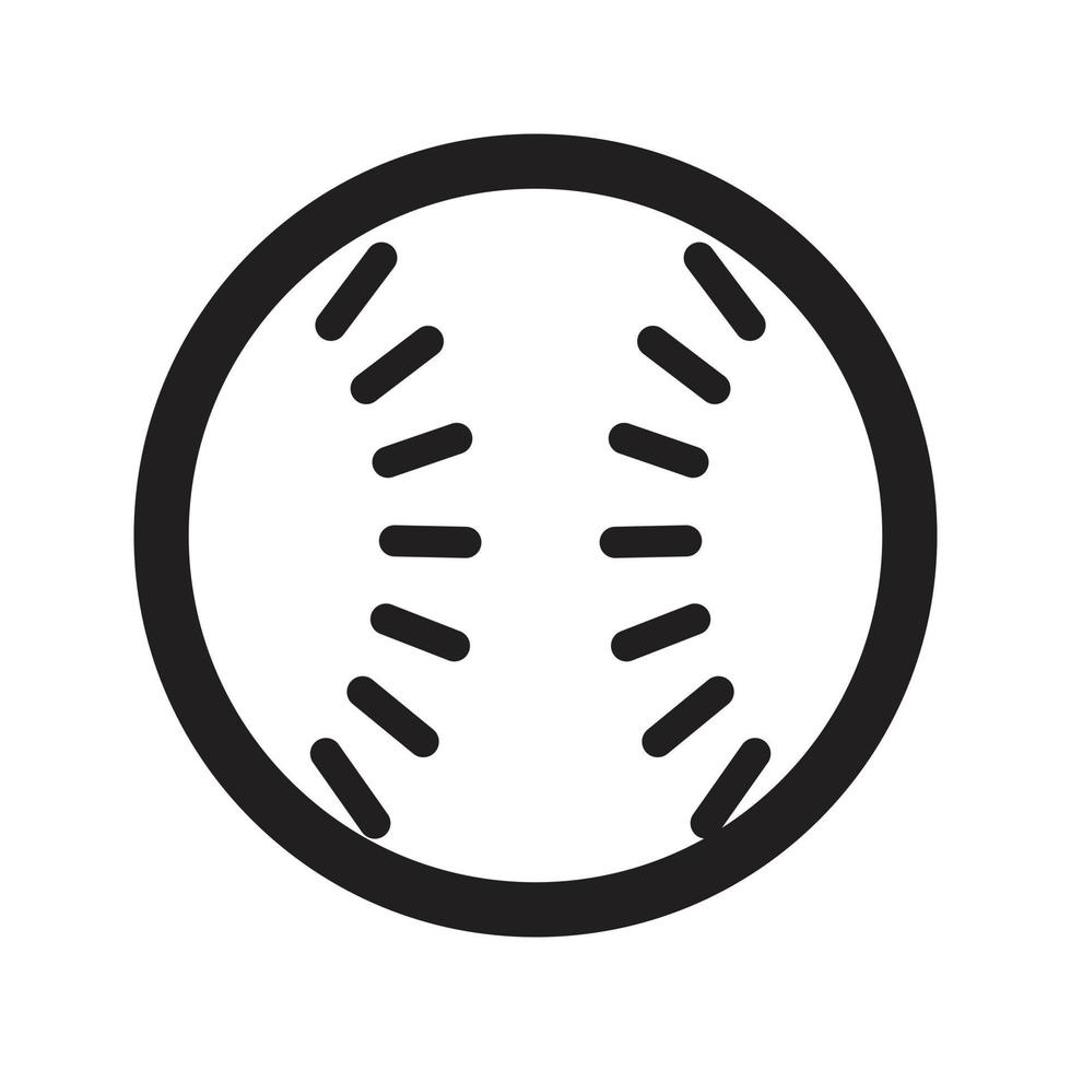 Baseball-Ball-Symbol-Vektorlinie für Web, Präsentation, Logo, Symbolsymbol. vektor