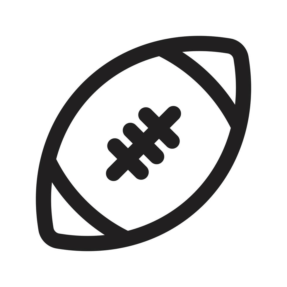 rugby ikon vektor linje för webb, presentation, logotyp, ikon symbol.
