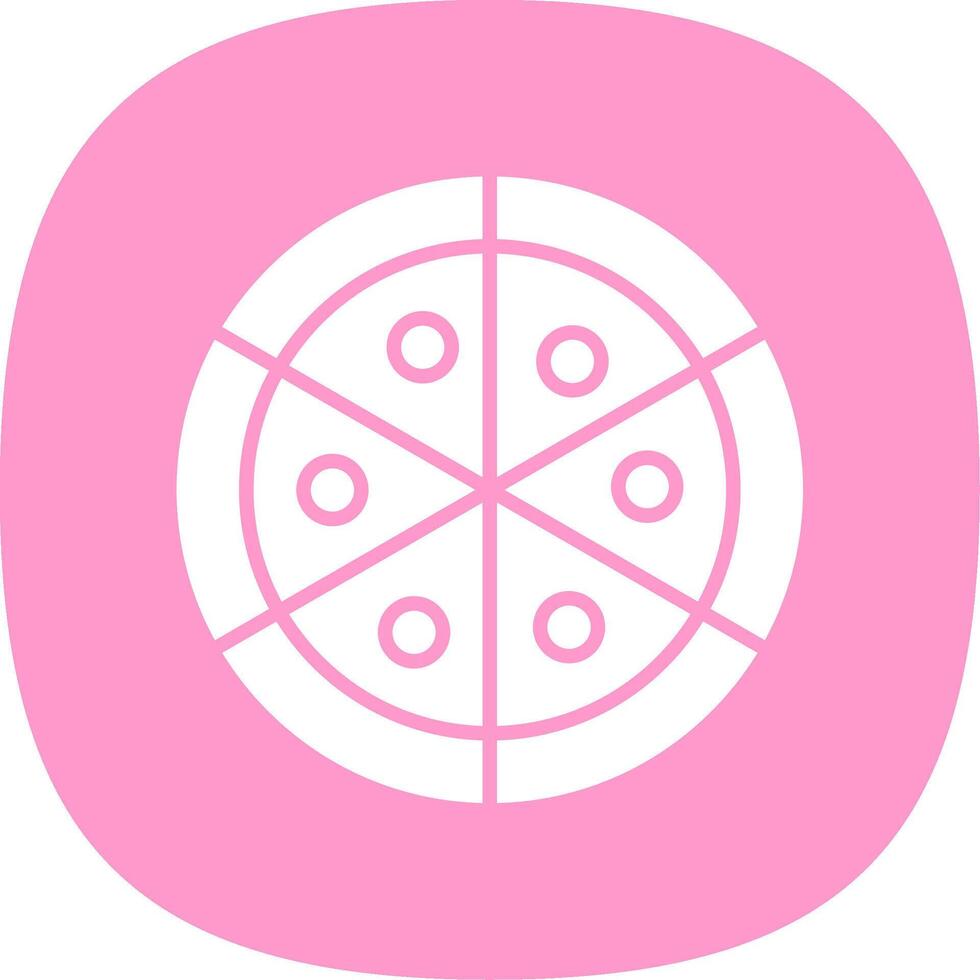 Pizza Glyphe Kurve Symbol Design vektor