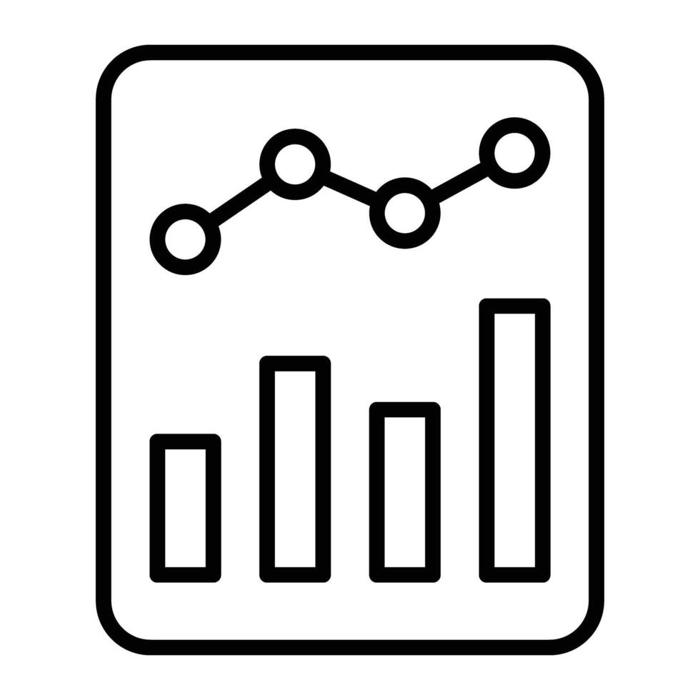 Predictive Analytics-Liniensymbol vektor