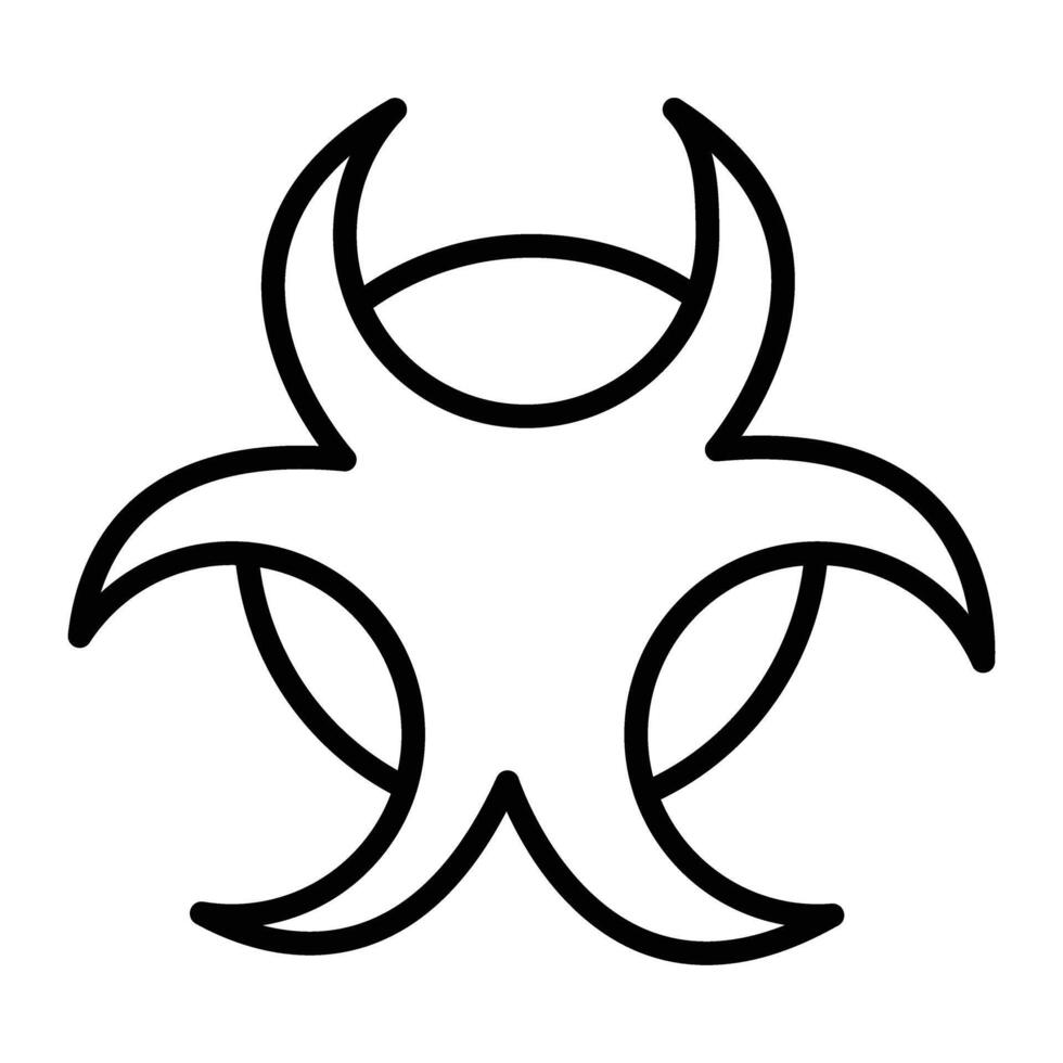 Biogefährdung Linie Symbol Design vektor