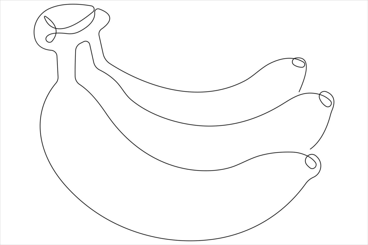 illustration av banan kontinuerlig ett linje konst teckning begrepp vektor