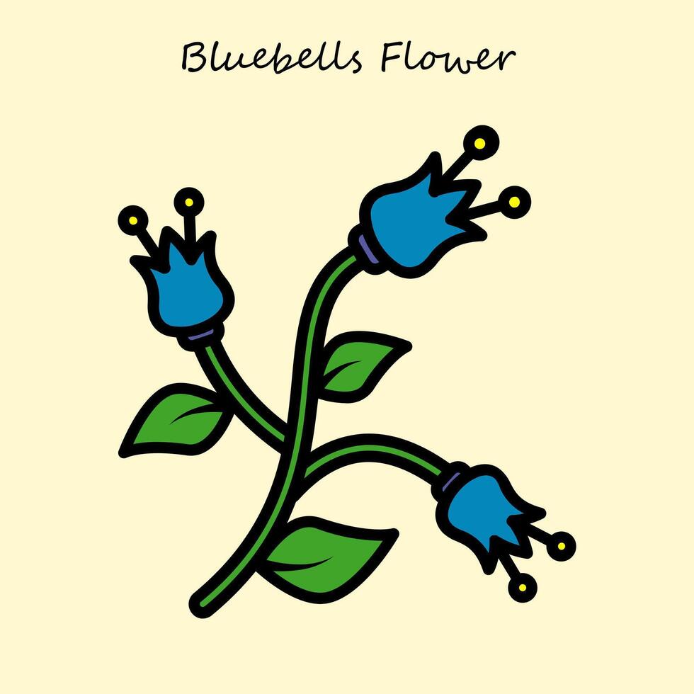 blåklockor blomma illustration vektor