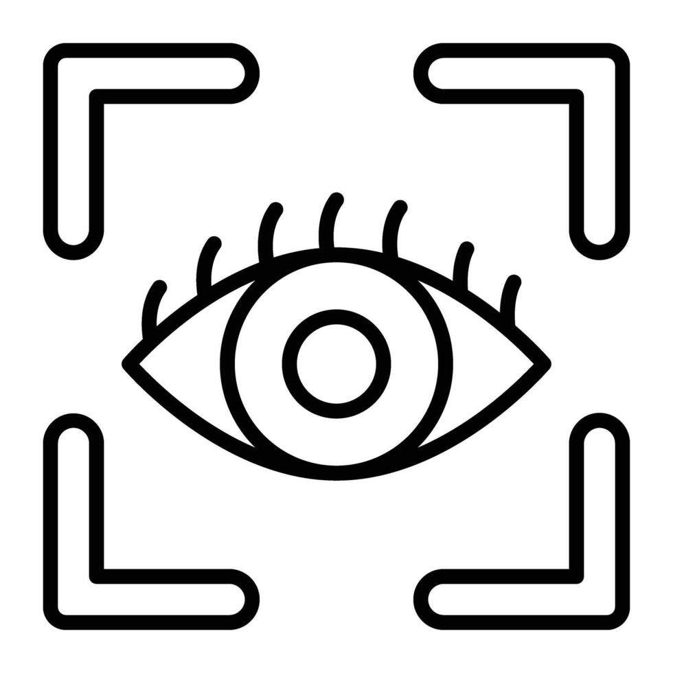 verifiziert Auge Linie Symbol Design vektor