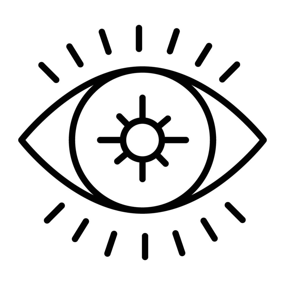 Optometrie geduldig Linie Symbol Design vektor