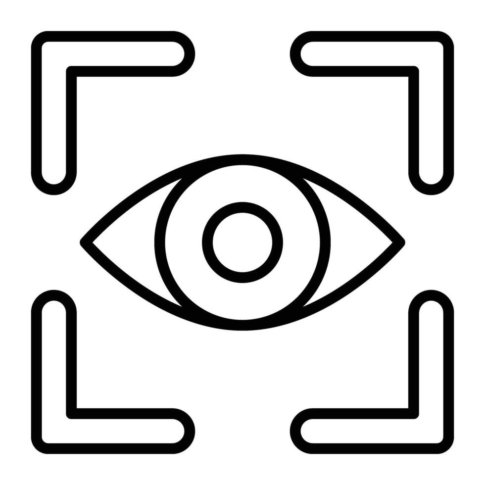 Auge Verfolgung Linie Symbol Design vektor