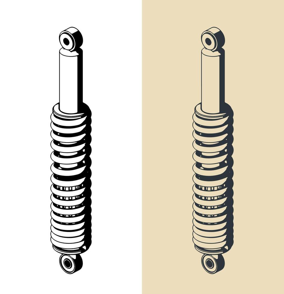 Motorrad Rückseite Schock Absorber Suspension vektor