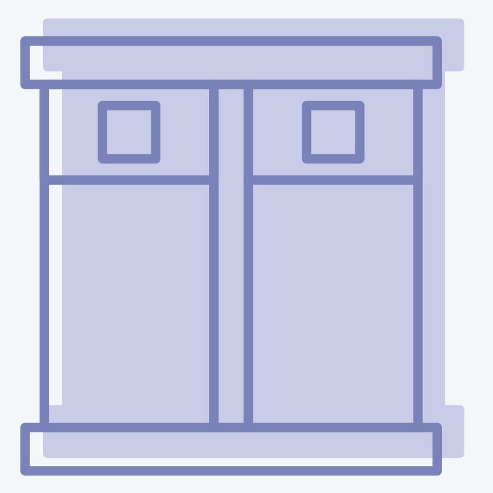 ikon hiss. relaterad till hotell service symbol. två tona stil. enkel design illustration vektor