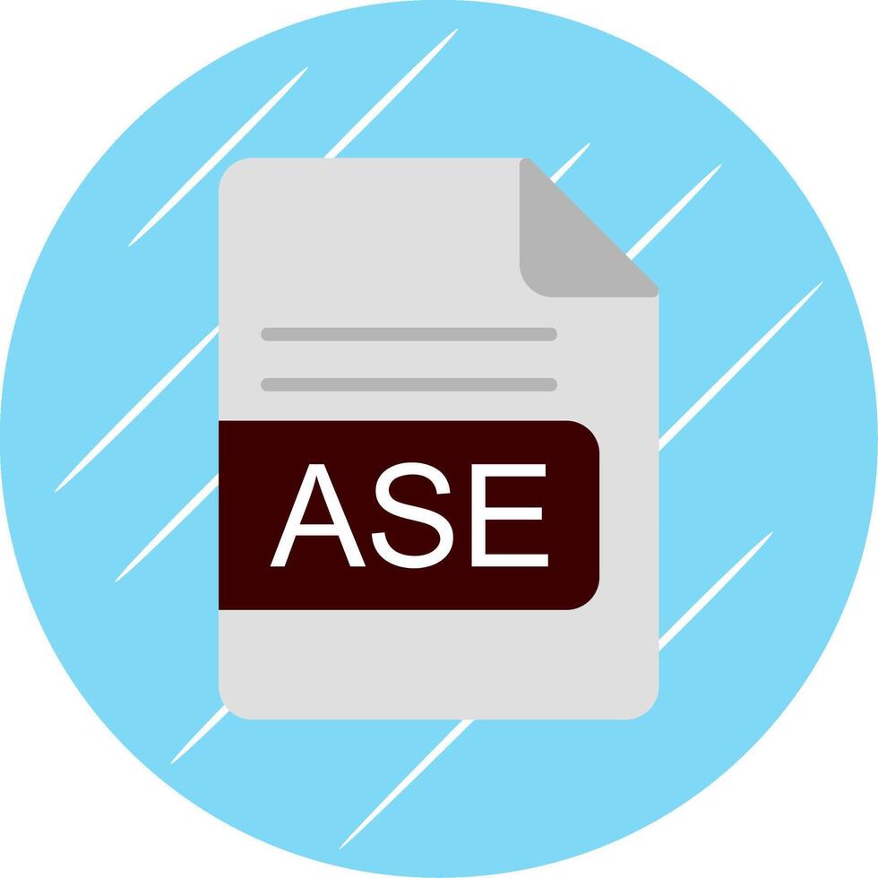 ase Datei Format eben Kreis Symbol Design vektor