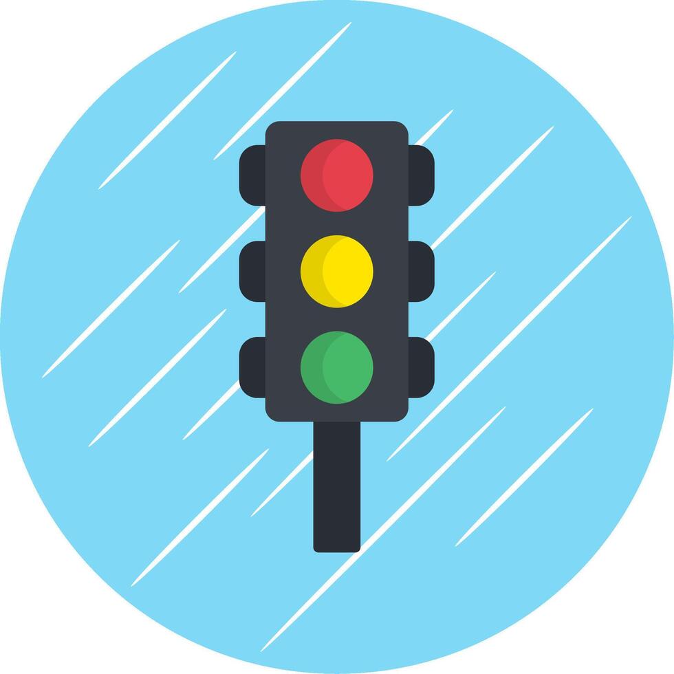 der Verkehr Beleuchtung eben Kreis Symbol Design vektor