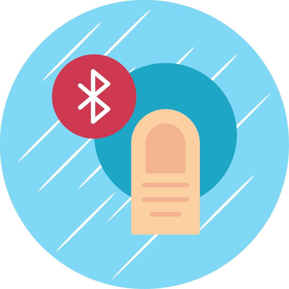 Bluetooth eben Kreis Symbol Design vektor