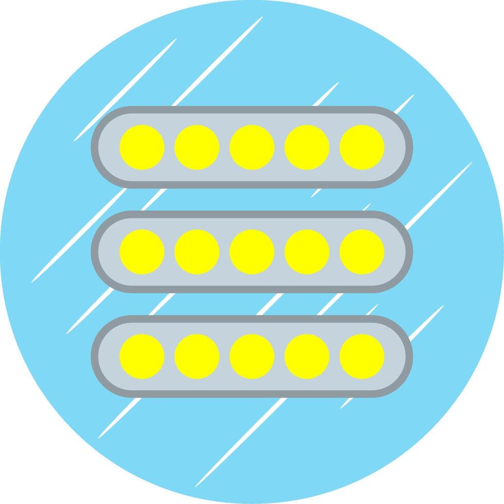 led ljus platt cirkel ikon design vektor