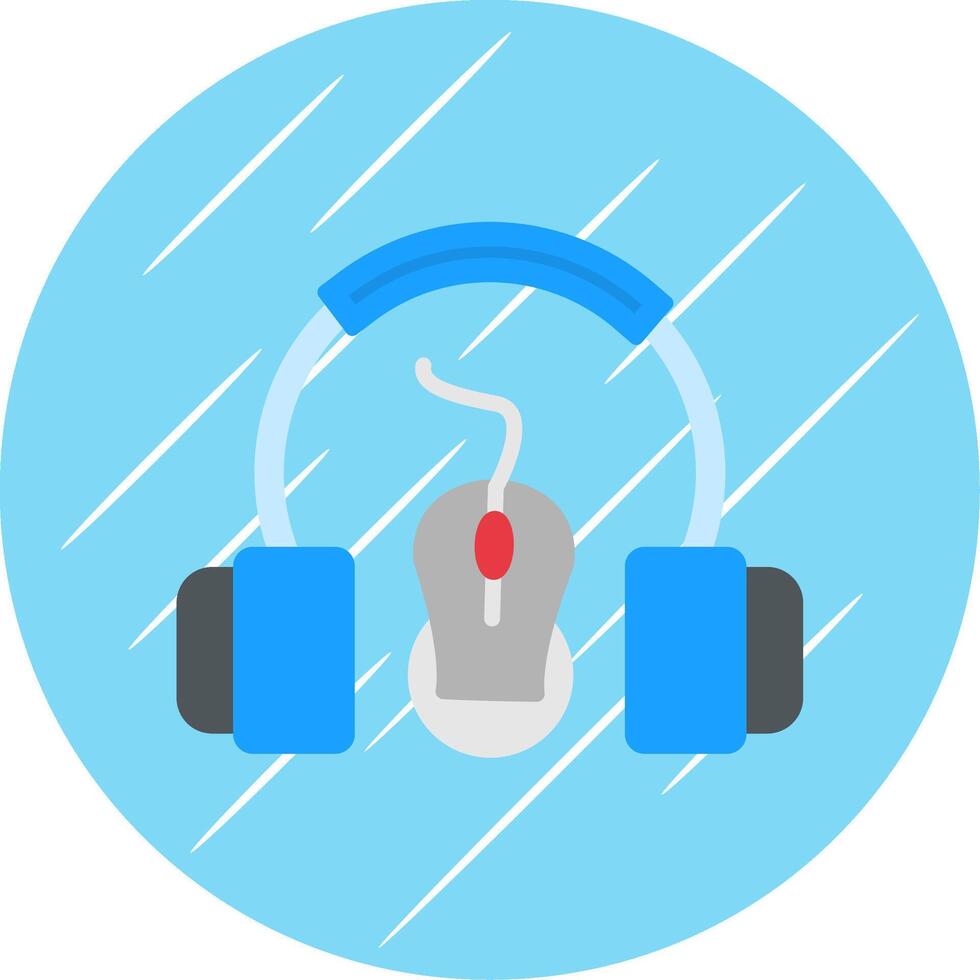 Headset eben Kreis Symbol Design vektor