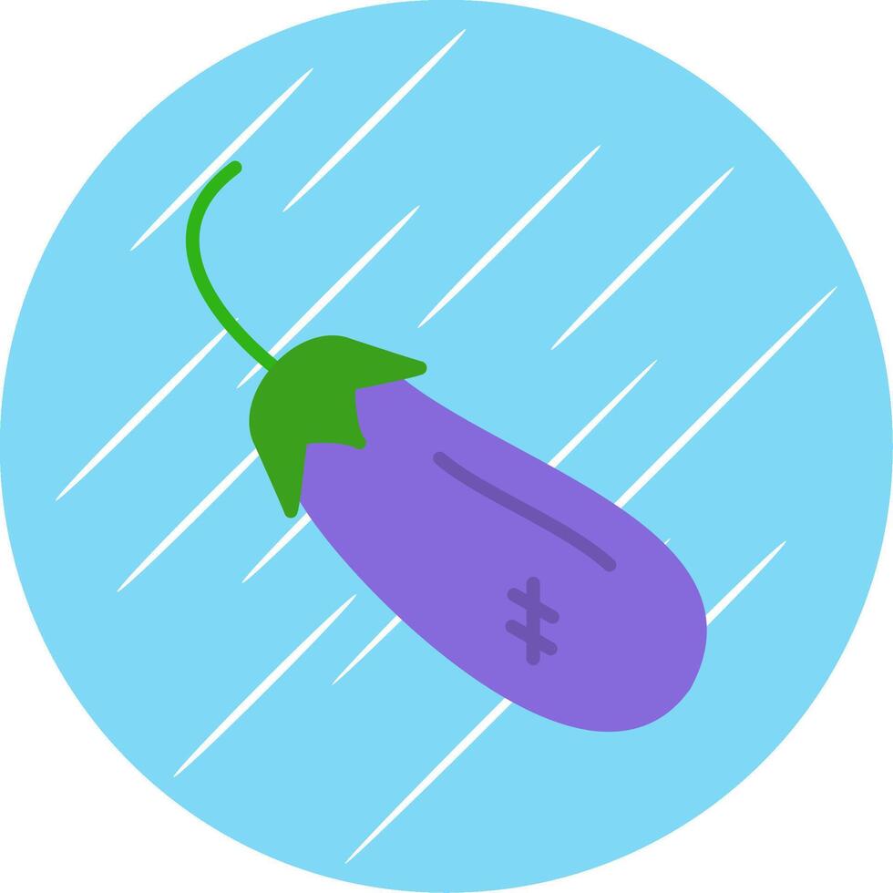 Aubergine eben Kreis Symbol Design vektor