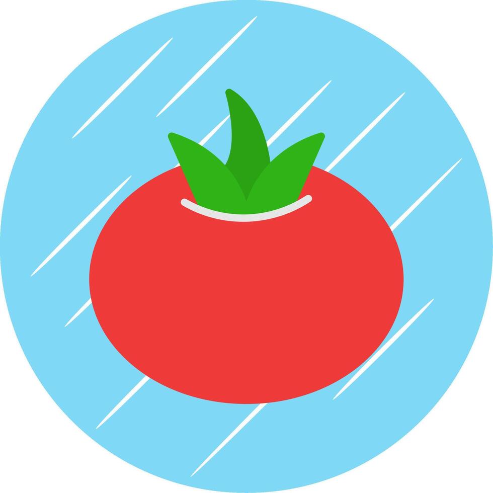 tomat platt cirkel ikon design vektor