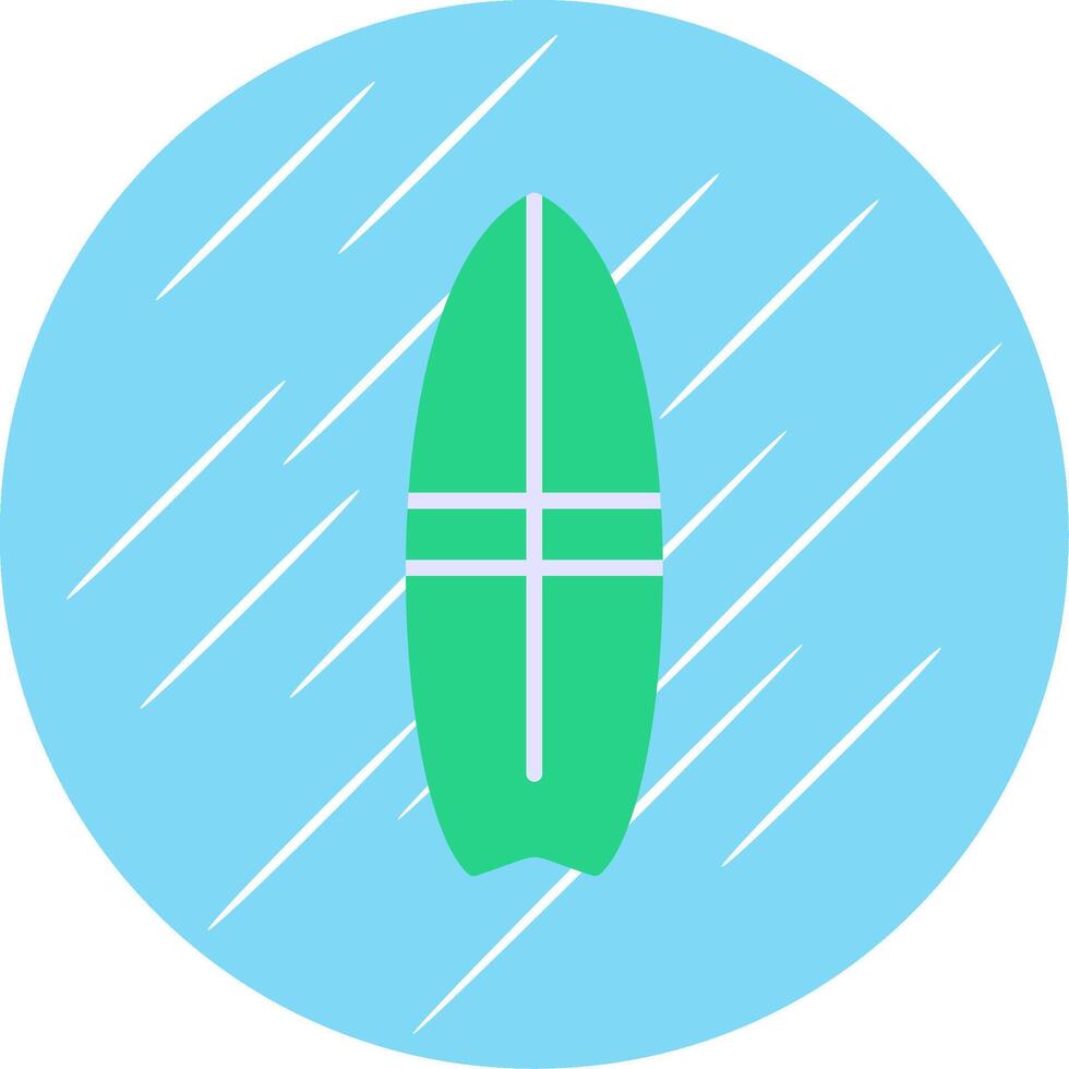 Surfer eben Kreis Symbol Design vektor