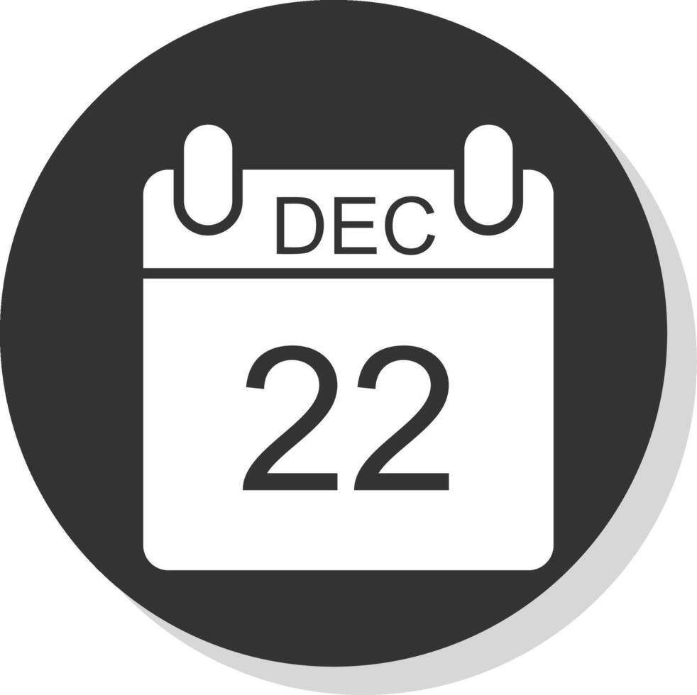 december glyf skugga cirkel ikon design vektor