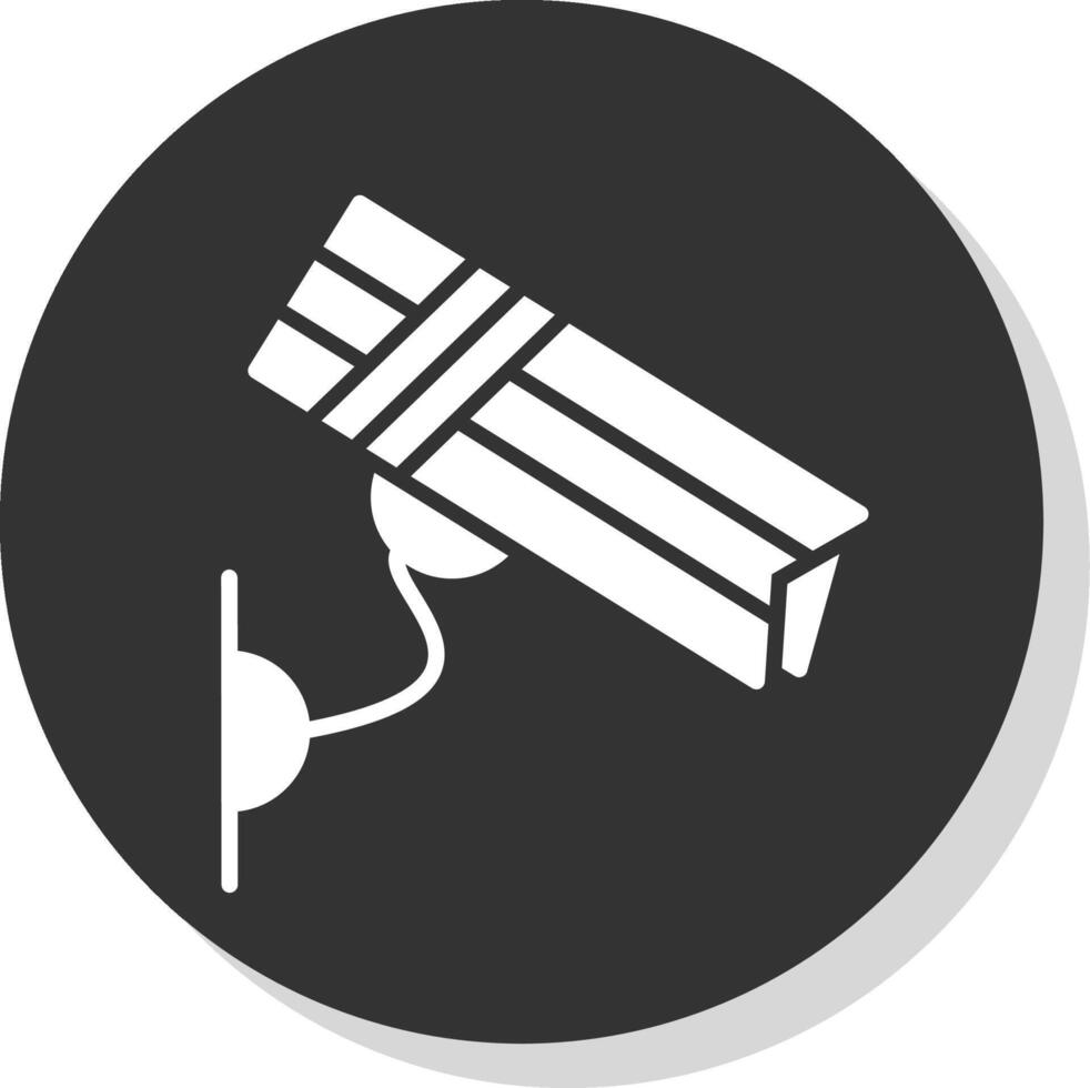 cctv Kamera Glyphe Schatten Kreis Symbol Design vektor