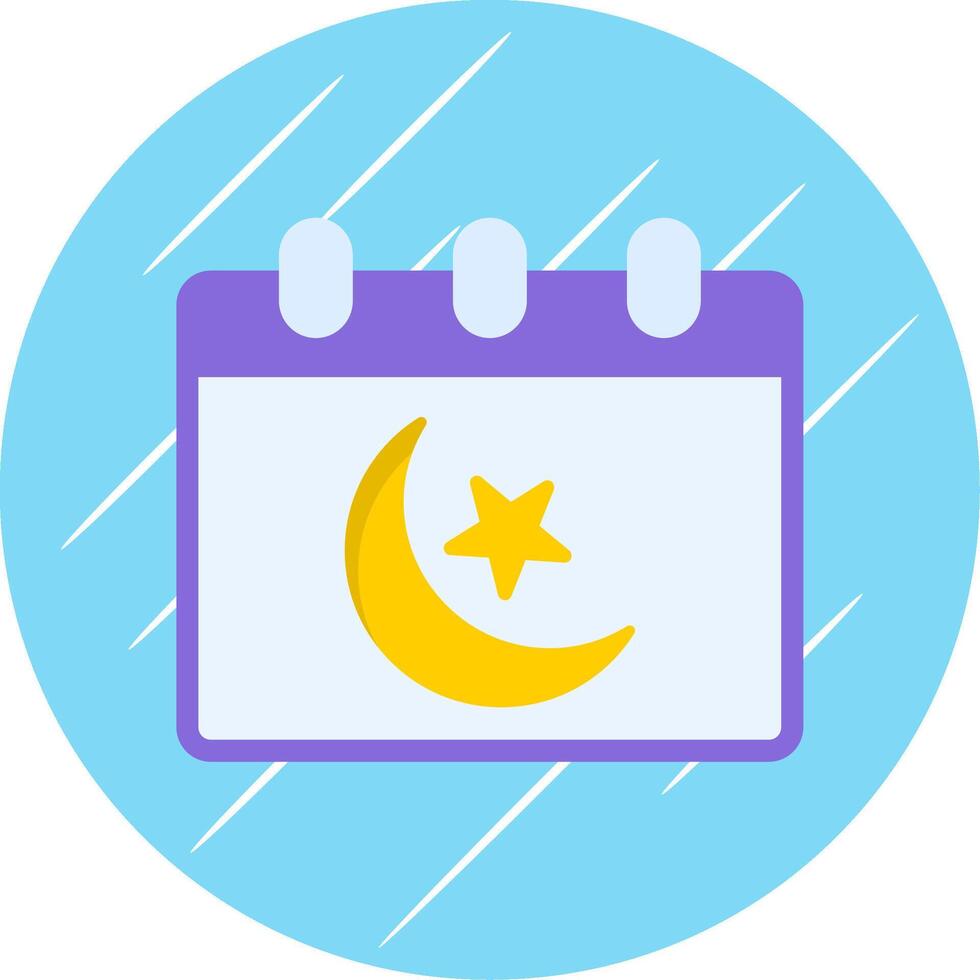 Ramadan Zeit Tabelle Glyphe Schatten Kreis Symbol Design vektor