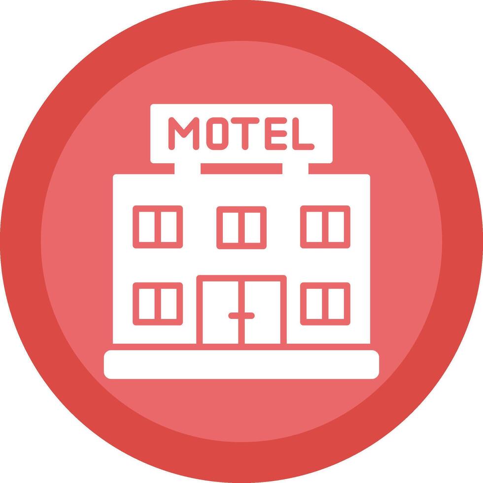 Motel Glyphe fällig Kreis Symbol Design vektor