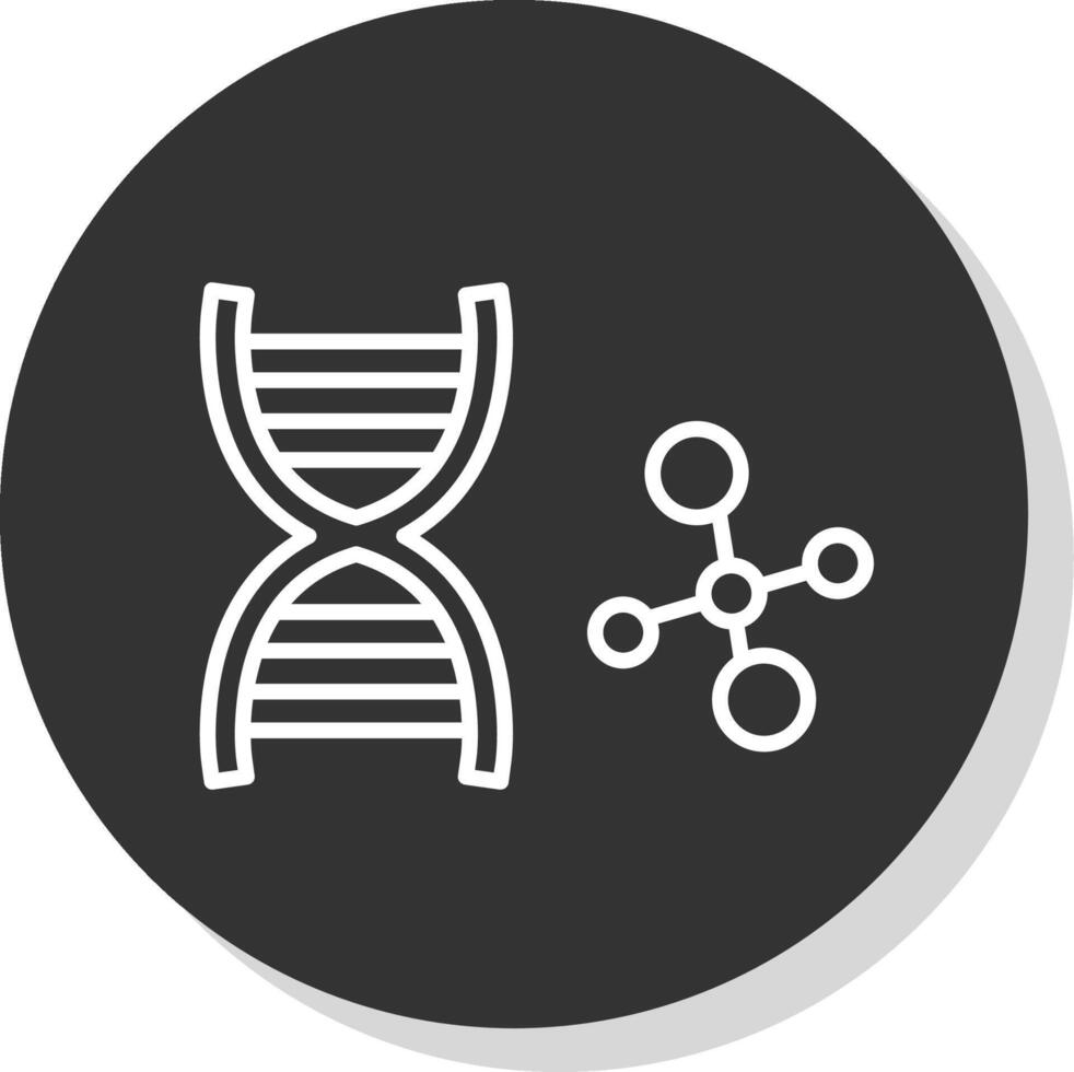 DNA Glyphe fällig Kreis Symbol Design vektor