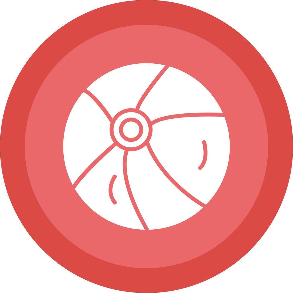 strand boll glyf på grund av cirkel ikon design vektor
