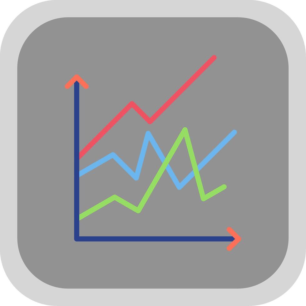 Linie Kreis multi Kreis Graph eben runden Ecke Symbol Design vektor