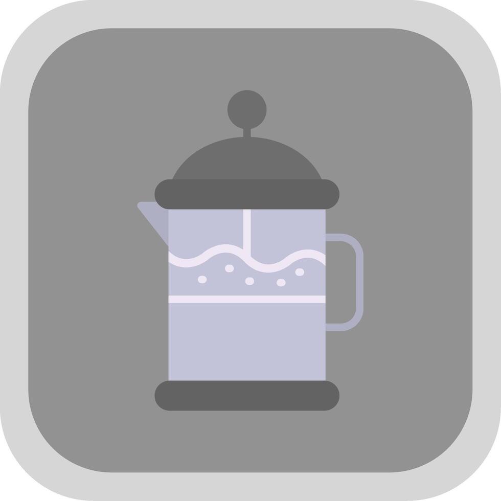 Kaffee Filter eben runden Ecke Symbol Design vektor