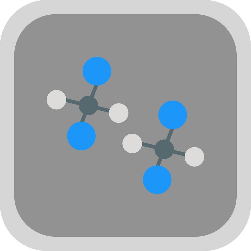 molekyler platt runda hörn ikon design vektor